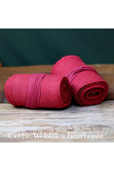 Beenwindsels met visgraatmotief, rood - Celtic Webmerchant