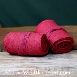 Leg wrappings with herringbone motive, red - Celtic Webmerchant