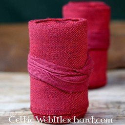 Leg wrappings with herringbone motive, red - Celtic Webmerchant