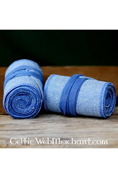 Beenwindsels met visgraatmotief, blauw - Celtic Webmerchant