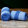Leg wrappings with herringbone motive, blue - Celtic Webmerchant