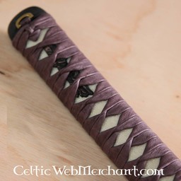 Samurai sword grip with leather wrapping - Celtic Webmerchant