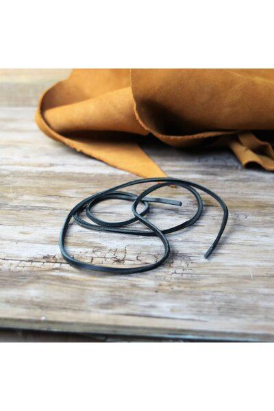 Læder lace sort, 100 cm - Celtic Webmerchant