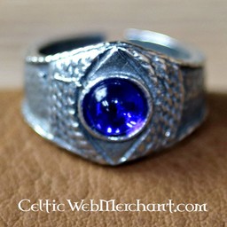 Anello medievale in peltro, blu - Celtic Webmerchant