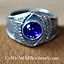 Medieval pewter ring, blue - Celtic Webmerchant