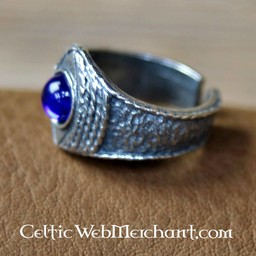 Anillo medieval de peltre, azul - Celtic Webmerchant