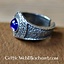 Medieval pewter ring, blue - Celtic Webmerchant