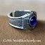 Bague médiévale en étain, bleu - Celtic Webmerchant