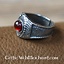 Anello medievale in peltro, rosso - Celtic Webmerchant