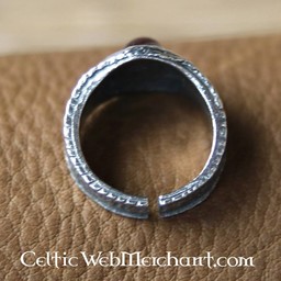 Anello medievale in peltro, rosso - Celtic Webmerchant