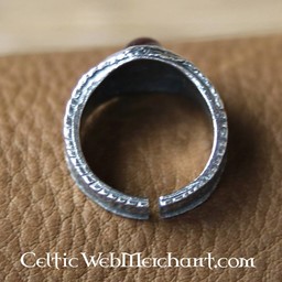 Średniowieczny pierścień cyny, czerwony - Celtic Webmerchant