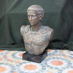 Bronzed buste empereur Auguste - Celtic Webmerchant