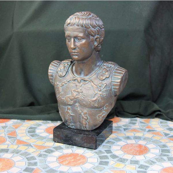 Bronceada busto emperador Augusto - CelticWebMerchant.com