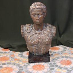 Bronzed bust emperor Augustus - Celtic Webmerchant