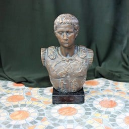 Bronzierte Büste Kaiser Augustus - Celtic Webmerchant
