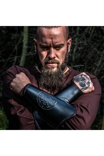 Vambraces Vegvisir, schwarz - Celtic Webmerchant