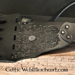 Baldric à pinède décoré, noir - Celtic Webmerchant