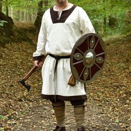 (Early) medieval tunic Clovis, natural-brown - Celtic Webmerchant