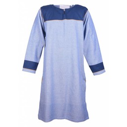 Thorsberg tunic herringbone motif, blue - Celtic Webmerchant