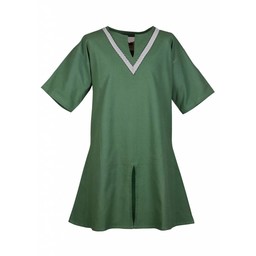 Birka tunic Knut, short sleeves, green - Celtic Webmerchant