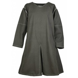 Tunic Kragelund hand-stitched finish, olive green - Celtic Webmerchant