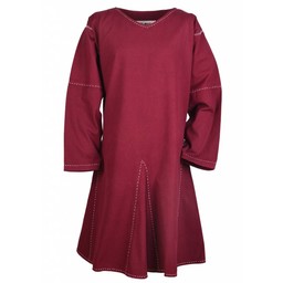 Tunic Kragelund hand-stitched finish, wine red - Celtic Webmerchant