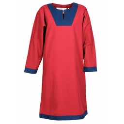 (Vroeg)middeleeuwse tuniek Clovis, rood-blauw - Celtic Webmerchant