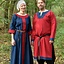 (Early) medieval tunic Clovis, red-blue - Celtic Webmerchant