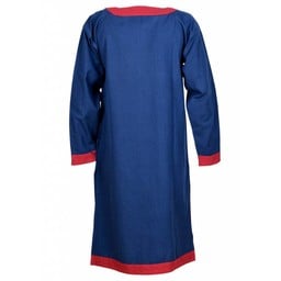 (Early) medieval tunic Clovis, blue-red - Celtic Webmerchant