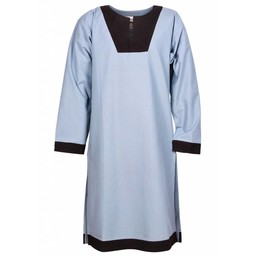 (Early) medieval tunic Clovis,light blue grey-brown - Celtic Webmerchant