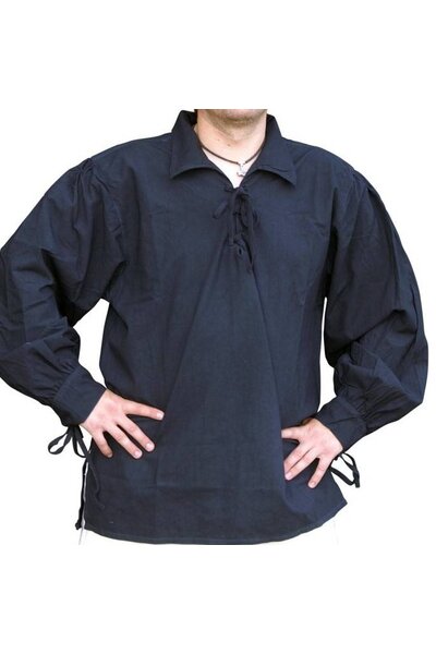 Middeleeuws hemd Rawlin, zwart - Celtic Webmerchant