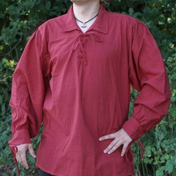 Camisa medieval de rawlin, roja. - Celtic Webmerchant