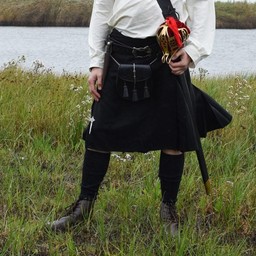 Skotsk kilt, sort - Celtic Webmerchant