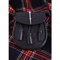 Sporran med Celtic motiv, svart - Celtic Webmerchant