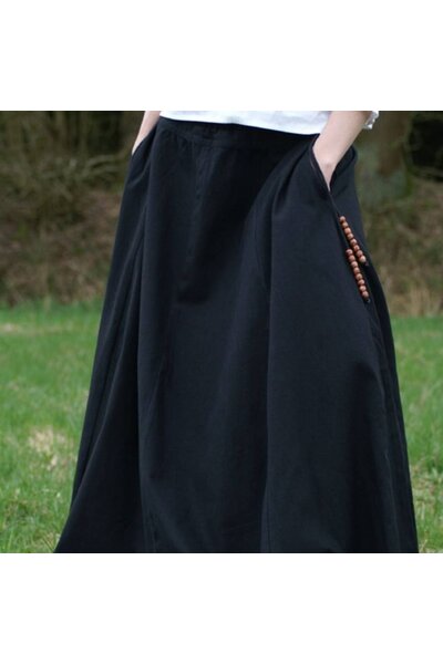 Middeleeuwse rok Melisende, zwart - Celtic Webmerchant