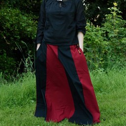 Medieval skirt Loreena, black-red