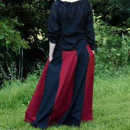 Middeleeuwse rok Loreena, zwart-rood - Celtic Webmerchant