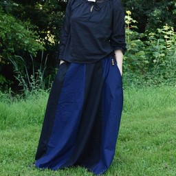 Middeleeuwse rok Loreena, zwart-blauw - Celtic Webmerchant