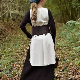 Ceinture corset en cuir Maerwynn, marron - Celtic Webmerchant