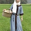 (Tidig) medeltids klänning Clotild, blå grå-brun - Celtic Webmerchant