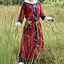 Robe médiévale (ancienne) Clotild, rouge-bleue - Celtic Webmerchant