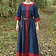 (Early) medieval dress Clotild, blue-red - Celtic Webmerchant