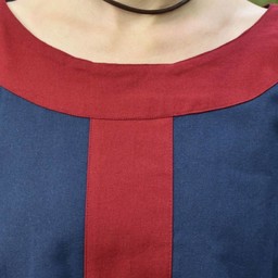 (Tidlig) middelalderlig kjole Clotild, blå-rød - Celtic Webmerchant