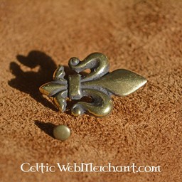 Fleur-de-lis bæltespænder (sæt med 5 dele), bronze - Celtic Webmerchant