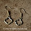 Boucles d'oreilles gothiques en quadrilobe argenté - Celtic Webmerchant