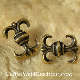 Medieval Lilie Gürtelbeschlag (Satz von 5 Stück), Bronze - Celtic Webmerchant