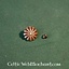 Middeleeuws riembeslag met rozet (set van 5 stuks), messing - Celtic Webmerchant