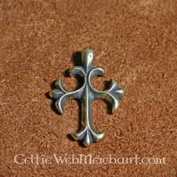 Pendentif croix du 15e siècle, bronze argenté - Celtic Webmerchant