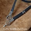 Cinturón gótico de lujo, cuero negro, hebilla de latón - Celtic Webmerchant