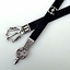 Luxe Gotische riem, zwart leer, messing - Celtic Webmerchant